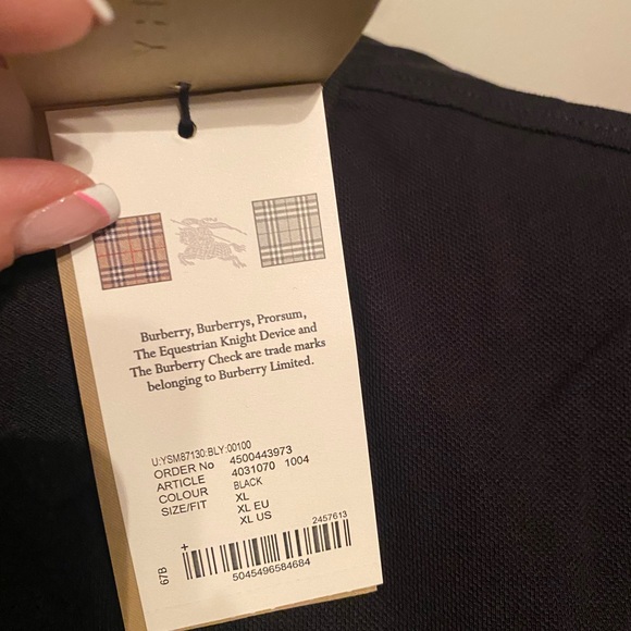 Burberry Women’s all black polo! BRAND NEW WITH TAGS IN PACKAGE! - Picture 3 of 8
